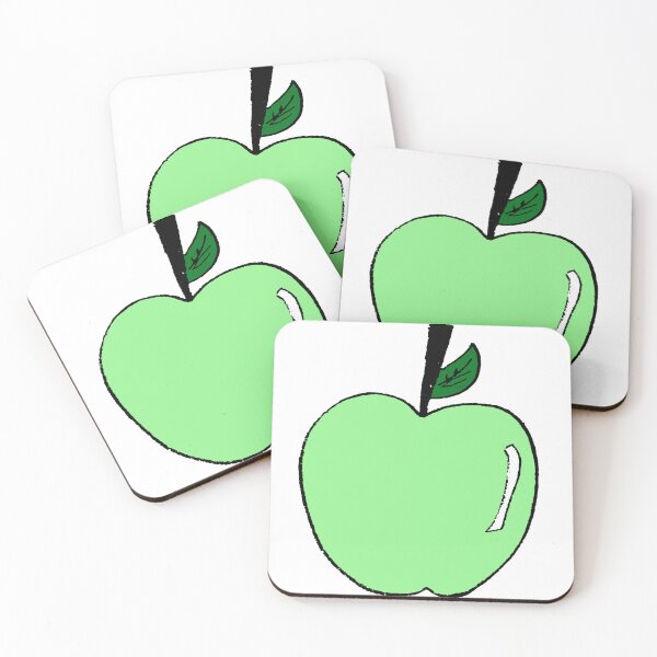 Item preview, green apple doodle designed and sold by paladinprints.