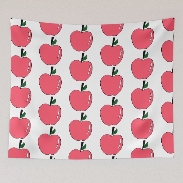 Item preview, garabato de manzana roja clara designed and sold by paladinprints.