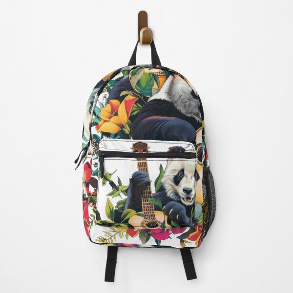 Item preview, Three pandas playing music in a field of flowers designed and sold by Delta03.Shop.