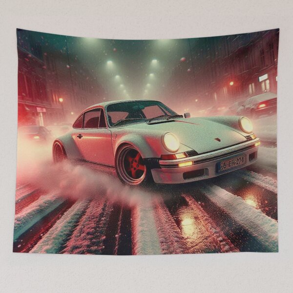 Item preview, "Arctic Drift King - Neon Snow Race Art" designed and sold by Ghost Archer Illusions.