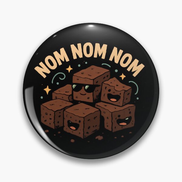 Aperçu de l'œuvre Brownies Nom Nom Nom Mangeur de Brownies Brownie Gear créée et vendue par DynamicDesign.