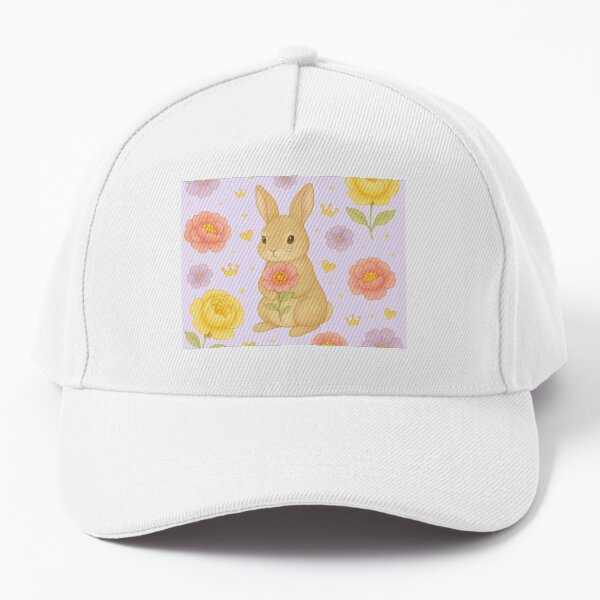 Aperçu de l'œuvre Lapin mignon tenant une fleur (violet) – Art floral pastel créée et vendue par HIMEKARI.