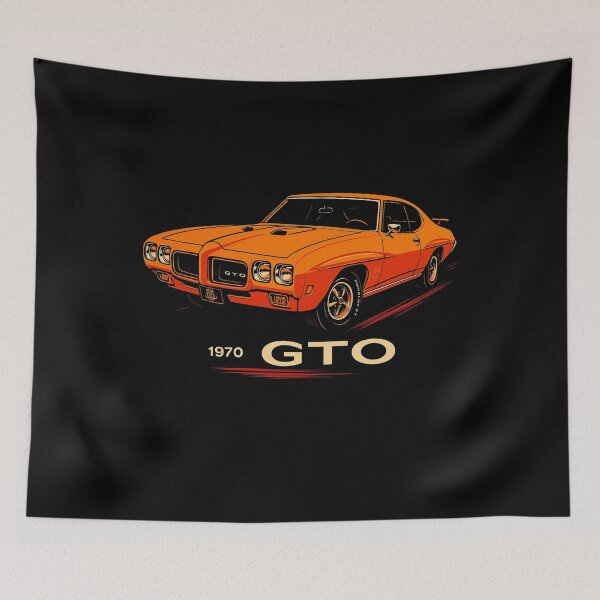 Item preview, 1970 Pontiac GTO Judge Tribute in Orbit Orange with Muscle Car Vibes designed and sold by TheArtOfCar.
