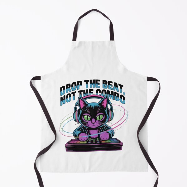 Item preview, DJ Cat – Drop the Beat Not the Combo EDM Design designed and sold by EpicMediaShop.