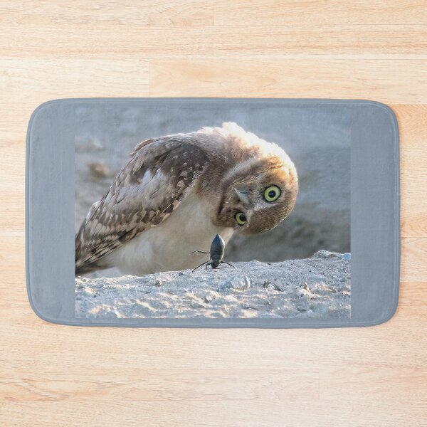 Item preview, Burrowing Owl Curious About A Beetle Standing On Its Head  designed and sold by CarolM.