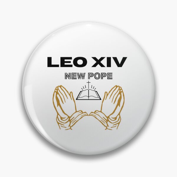 Item preview, New Pope Leo XIV and Praying Hands designed and sold by WPMerchShop.