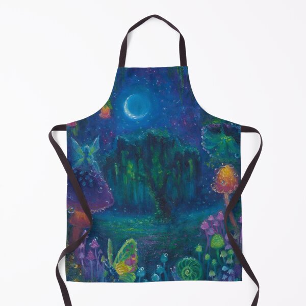 Item preview, Fairy Mushroom Moon Scene Painting designed and sold by Erica Kilbourn.