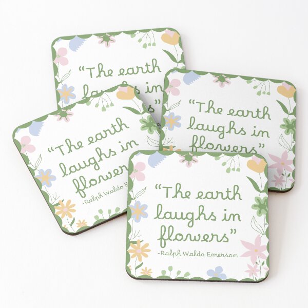 Item preview, "The Earth Laughs in Flowers" - Ralph Waldo Emerson designed and sold by emh-11.