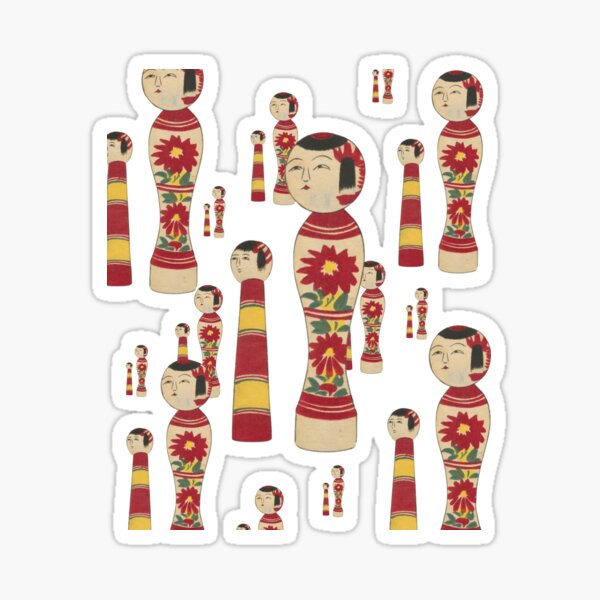 Item preview, Kokeshi Girl Pop Art – Japanese Folk Toy  designed and sold by tokomoroJP.