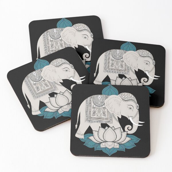 Item preview, Spiritual Elephant Face Above Lotus Flower designed and sold by Nekusa.