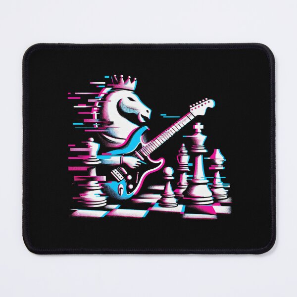 Item preview, Knight Chess Piece Guitar Musician Glitch Aesthetic Board Game Fun  designed and sold by BeaverFriends.