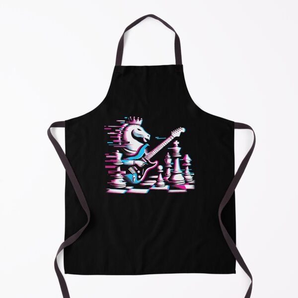 Item preview, Knight Chess Piece Guitar Musician Glitch Aesthetic Board Game Fun designed and sold by BeaverFriends.