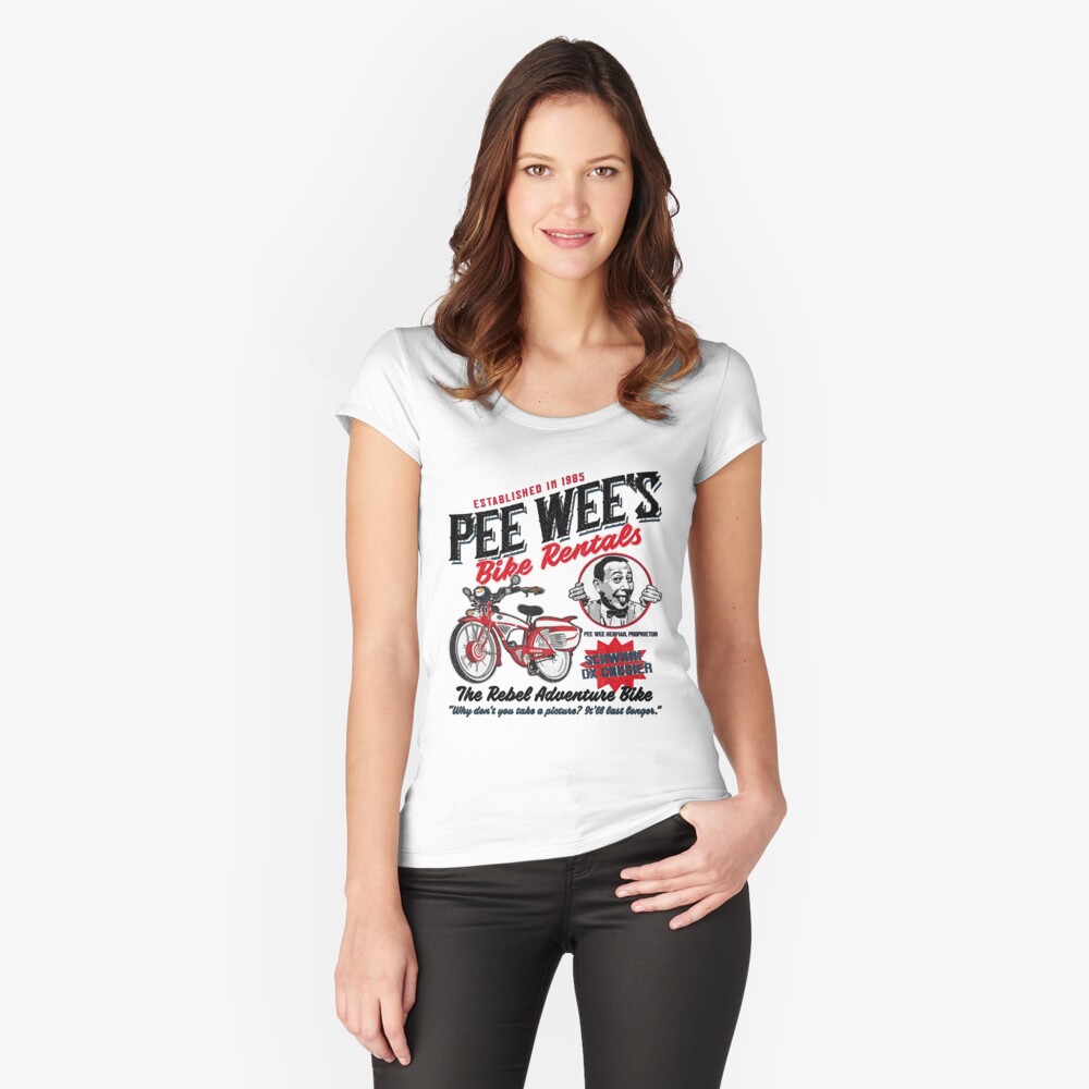 Pee Wee Herman Bike Rentals  Fitted V-Neck T-Shirt