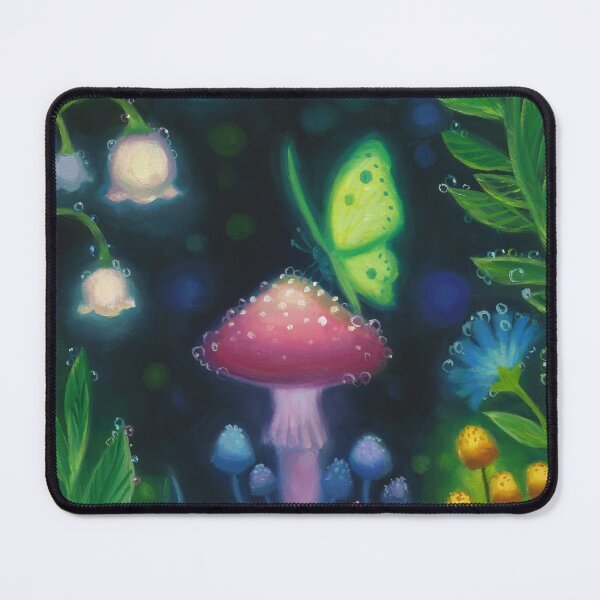 Item preview, Night Lights Glowing Mushroom Butterfly Scene designed and sold by Erica Kilbourn.