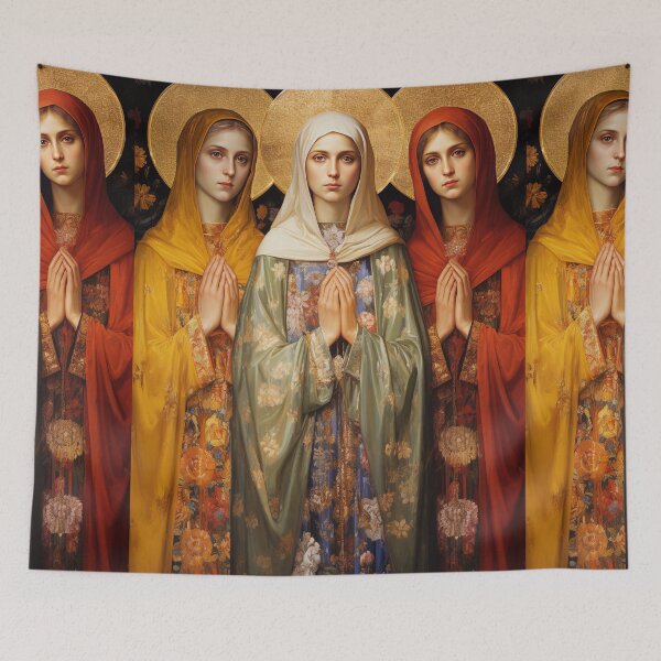 Item preview, Saints Metrodora, Nymphodora and Menodora designed and sold by SanctifiedSouls.