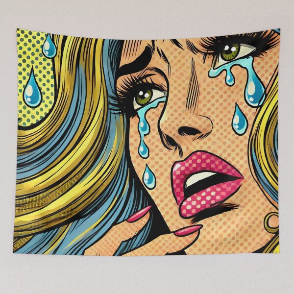 Item preview, Pop Art: Crying Woman designed and sold by PinUpPizzazz.