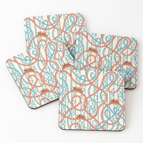 Item preview, Roller Coaster Thrill Ride Pattern designed and sold by Coaster Culture Industries.