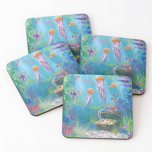 Item preview, Found Gems-- Underwater Ocean Painting designed and sold by Erica Kilbourn.