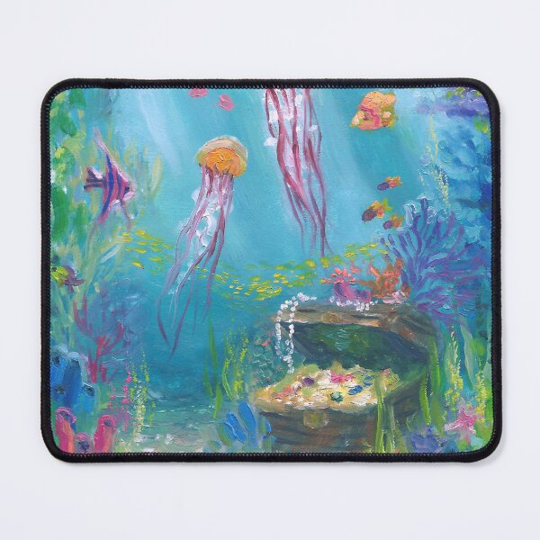 Item preview, Found Gems-- Underwater Ocean Painting designed and sold by Erica Kilbourn.