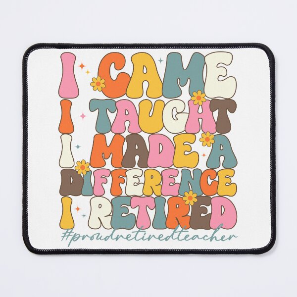 Item preview, Preppy Retired Teacher Png, I Came I Taught I Loved I Retired Png, Retired Teacher Gift Png, Retro shirt, Funny Retired Teacher T-shirt designed and sold by OctonoteStudio.