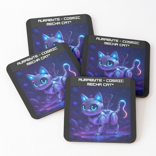Item preview, "Aurabyte – Cosmic Mecha Cat" designed and sold by SommanasShop.