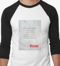 Albert Einstein Quotes 1 - Life Quotes - Book Lover Gifts - Typewriter Quotes Men's Baseball ¾ T-Shirt