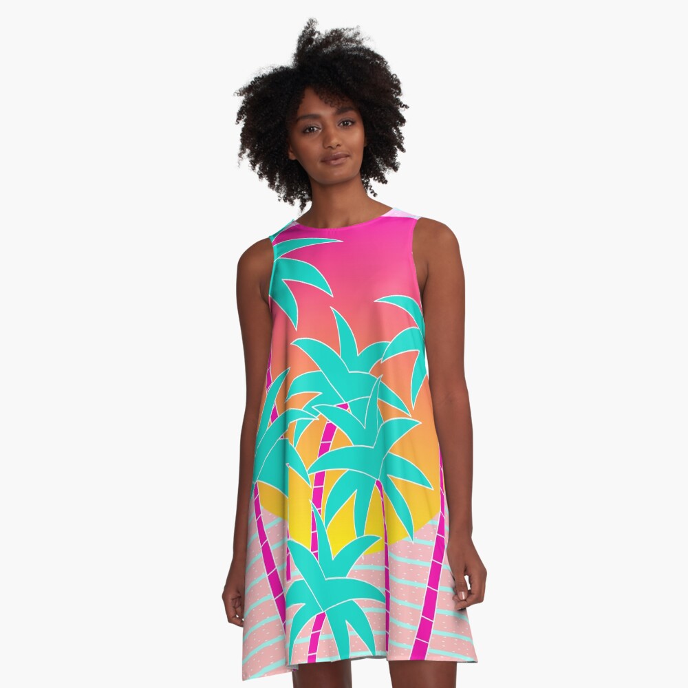 Hello Miami Sunset A-Line Dress