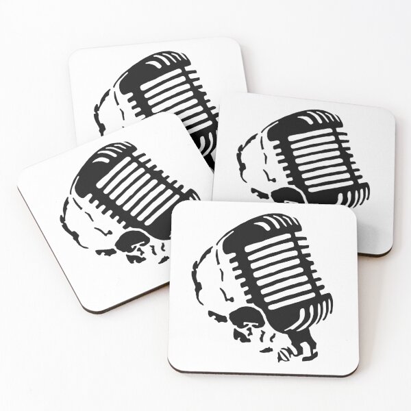 Item preview, Skull with microphone designed and sold by tesh4skulls.