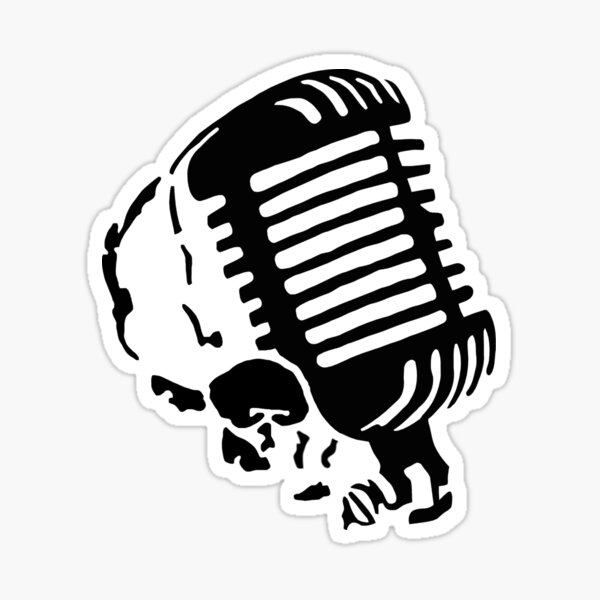 Artikel-Vorschau von Skull mit Mikrophon, designt und verkauft von tesh4skulls.