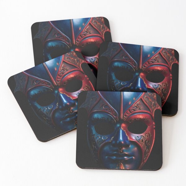 Item preview, theatrical mask in red and blue hue designed and sold by optimusprime39.
