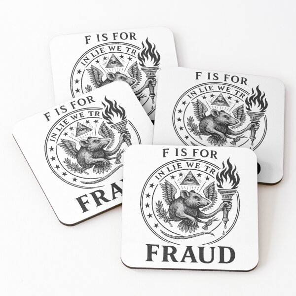Item preview, F is for fraud dark theme cynical political alphabet designed and sold by dark alphabet.
