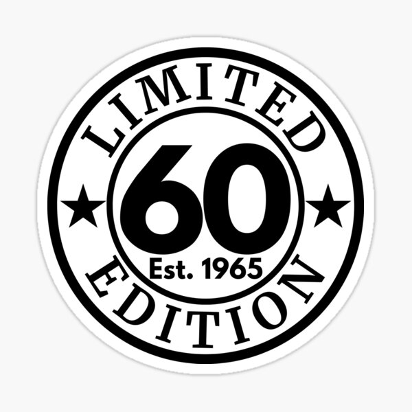 Item preview, Limited 60 Edition 1965 | 60th Birthday Celebration | Vintage Anniversary Design designed and sold by highflycrafts.