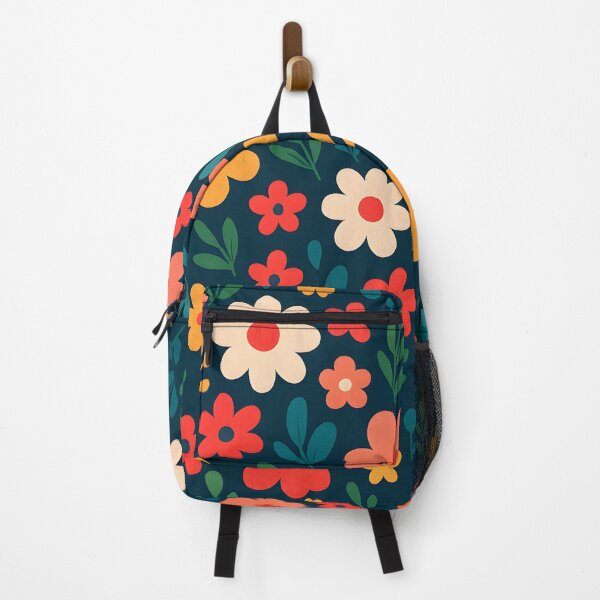Item preview, Playful Colorful Floral Pattern on Dark Background designed and sold by VelloomStore.