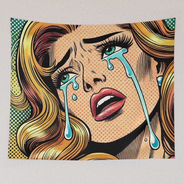 Item preview, Pop Art: Crying Woman designed and sold by PinUpPizzazz.