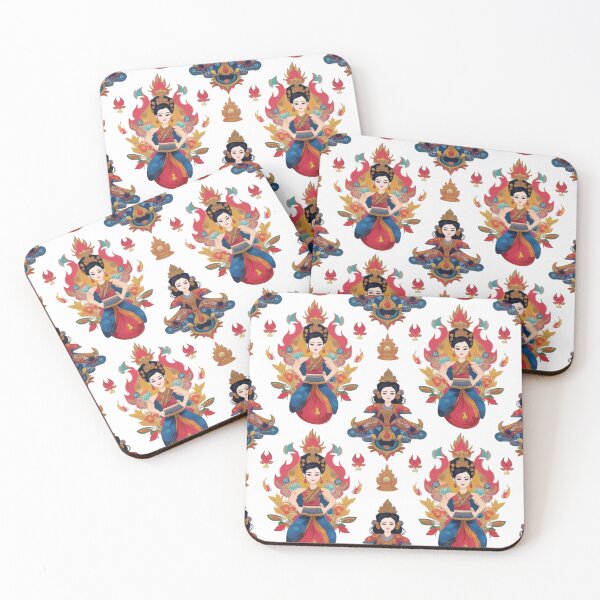 Item preview, Elegant Thai Pattern – Traditional Thai Woman with Chada and Kanok Motifs designed and sold by Irene Catchmind.