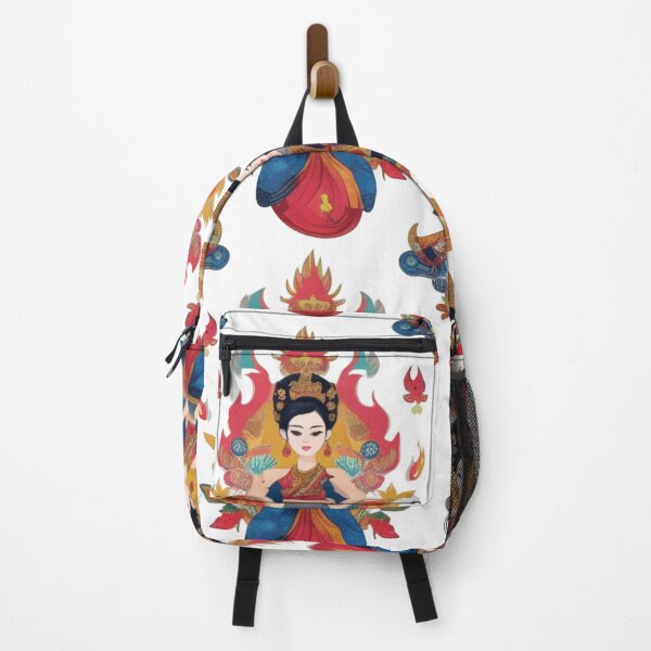 Item preview, Elegant Thai Pattern – Traditional Thai Woman with Chada and Kanok Motifs designed and sold by Irene Catchmind.