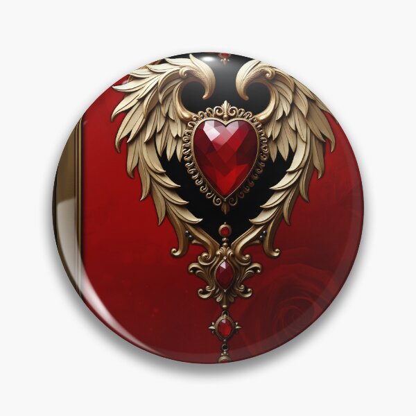 Item preview, Elegance in red and gold, the gothic heart of fire and gold designed and sold by nicky2342.