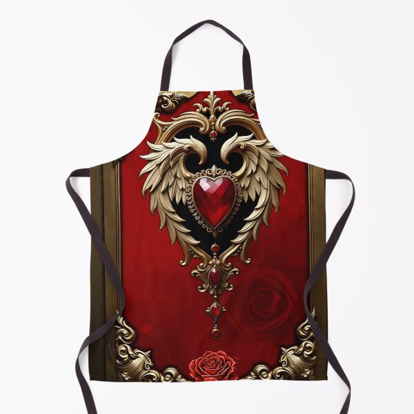 Item preview, Elegance in red and gold, the gothic heart of fire and gold designed and sold by nicky2342.