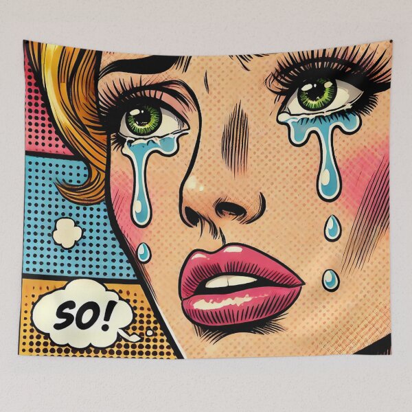 Item preview, Pop Art: Crying Woman designed and sold by PinUpPizzazz.