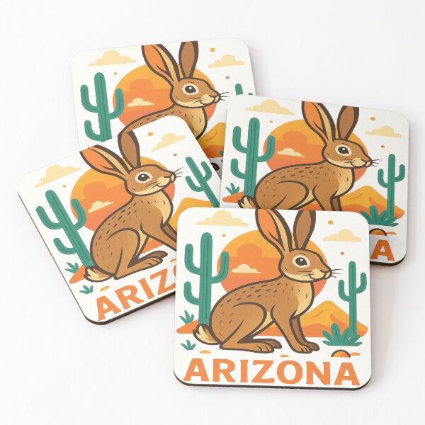 Item preview, Cute Arizona Jackrabbit in Desert Scene designed and sold by Yuki2025AZ.