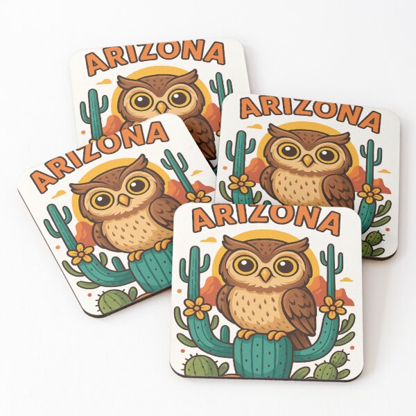 Item preview, Arizona Owl – Cute Cactus Desert Art designed and sold by Yuki2025AZ.