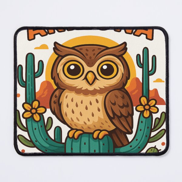 Item preview, Arizona Owl – Cute Cactus Desert Art designed and sold by Yuki2025AZ.