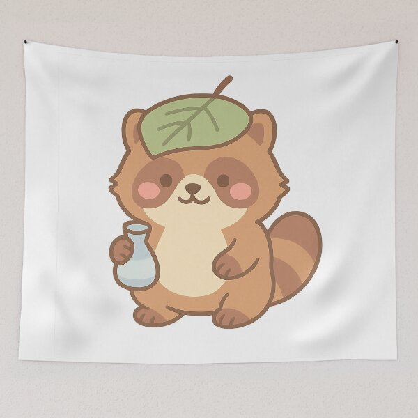 Item preview, Kawaii Tanuki – Leaf-Hat Trickster designed and sold by NipponPop.