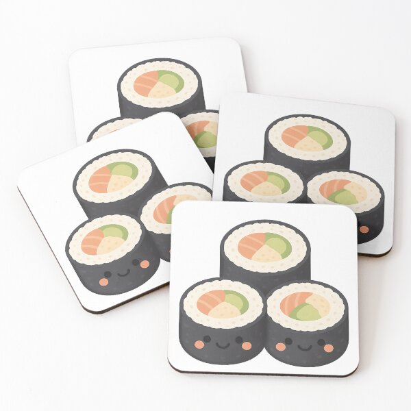 Item preview, Kawaii Sushi Trio – Smiling Maki Rolls designed and sold by NipponPop.