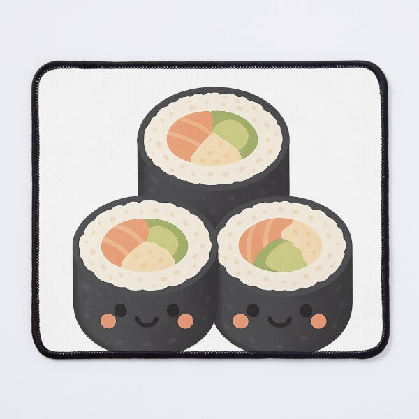 Item preview, Kawaii Sushi Trio – Smiling Maki Rolls designed and sold by NipponPop.