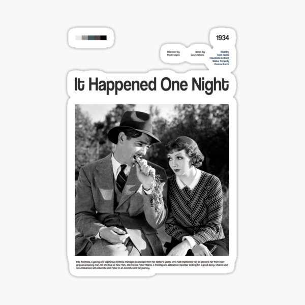 It Happened One Night Sticker