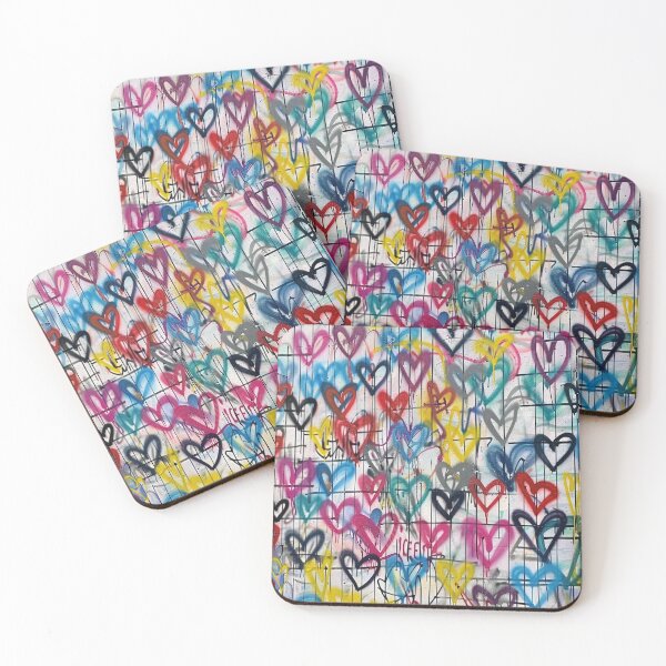 Item preview, Colorful Graffiti Hearts designed and sold by smithHannand.