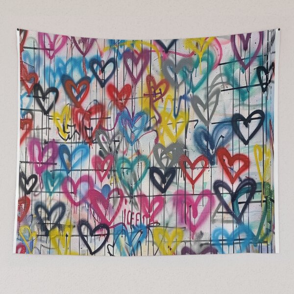 Item preview, Colorful Graffiti Hearts designed and sold by smithHannand.