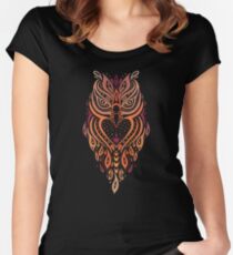 Owl. Women's Fitted Scoop T-Shirt