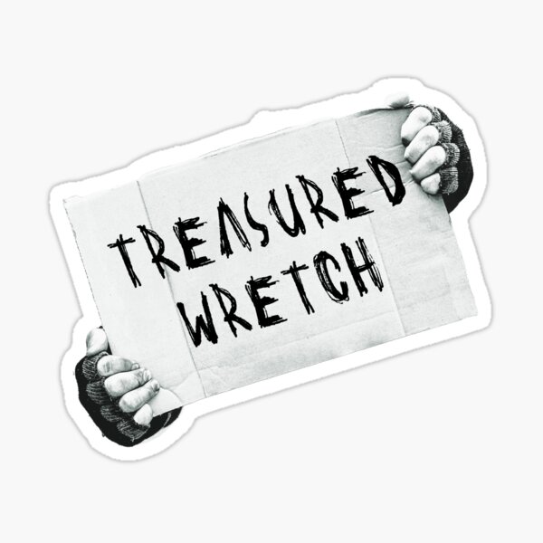 Item preview, Treasured Wretch Cardboard Sign Logo designed and sold by TreasuredWretch.